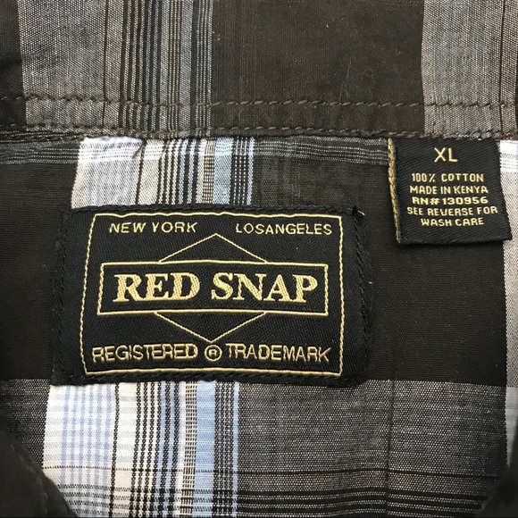 RED SNAP Other - RED SNAP Western Pearl Snap plaid shirt Size XL